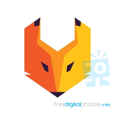 Fox Head Logo Stock Image