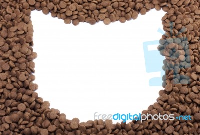 Frame Cat Of Pet Food For Background Use Stock Photo