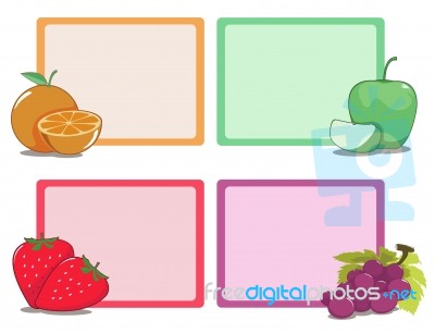 Frame Fruits Of Various Kinds Stock Image