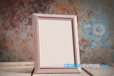 Frame On The Old Wood Stock Photo