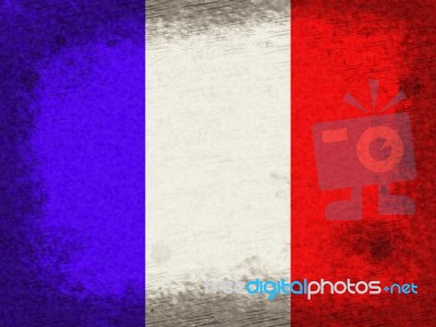 France Copyspace Indicates Waving Flag And Country Stock Image