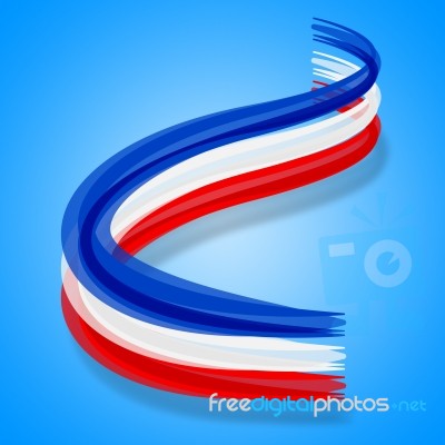 France Flag Indicates European Euro And French Stock Image