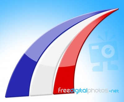 France Flag Indicates Patriot National And Stripes Stock Image