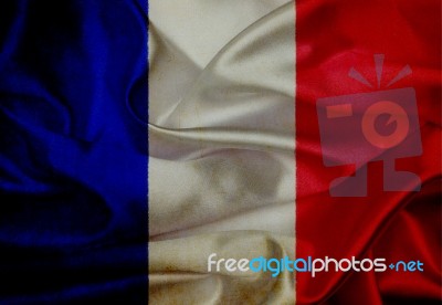 France Grunge Waving Flag Stock Image