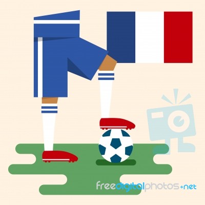 France National Soccer Kits Stock Image