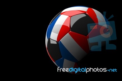 France Soccer Ball Isolated Dark Background Stock Image