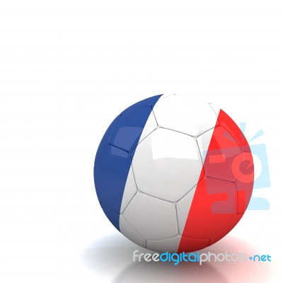 France Soccer Ball Isolated White Background Stock Image