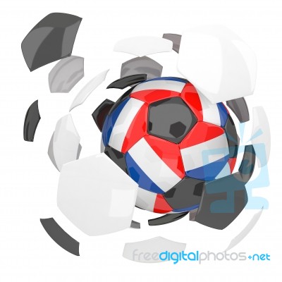 France Soccer Ball Isolated White Background Stock Image