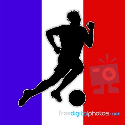 France Soccer Means French Football And Euro Stock Image