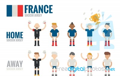 France Soccer Team Stock Image