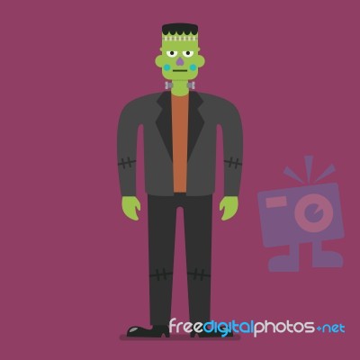 Frankenstein Halloween Character Stock Image