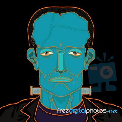 Frankenstein Portrait Stock Image