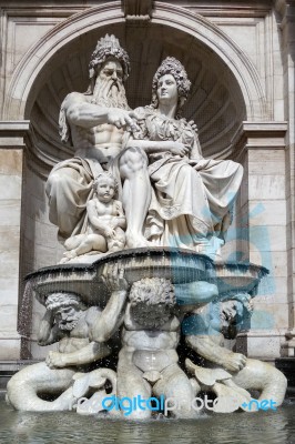 Franz Joseph I Monument At Albertina Platz In Vienna Stock Photo