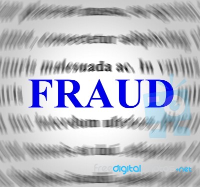 Fraud Definition Indicates Rip Off And Con Stock Image