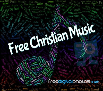 Free Christian Music Indicates Sound Track And Audio Stock Image