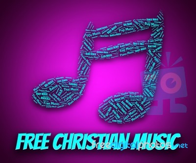 Free Christian Music Represents With Our Compliments And Audio Stock Image