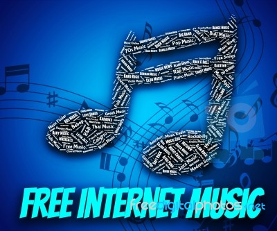 Free Internet Music Means Sound Track And Web Stock Image