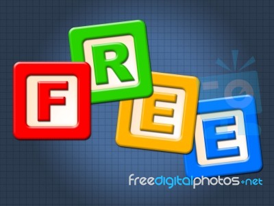 Free Kids Blocks Shows With Our Compliments And Child Stock Image