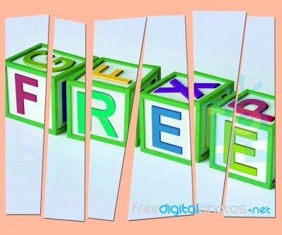 Free Letters Mean Complimentary And No Charge Stock Image