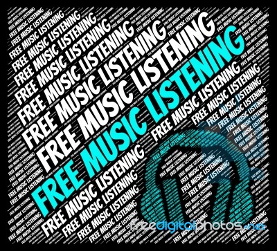 Free Music Listening Shows Sound Tracks And Gratis Stock Image