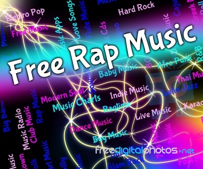 Free Rap Music Shows Spitting Bars And Audio Stock Image