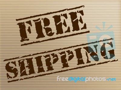 Free Shipping Shows With Our Compliments And Courier Stock Image