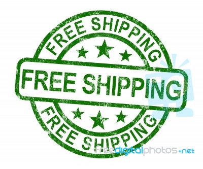 Free Shipping Stamp Stock Image