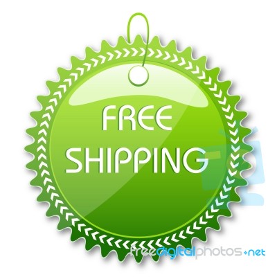 Free Shipping Tag Stock Image