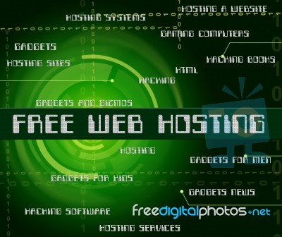 Free Web Hosting Means With Our Compliments And Complimentary Stock Image