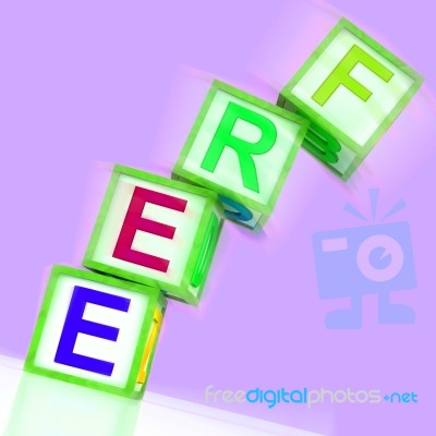 Free Word Mean Gratis Or Without Charge Stock Image