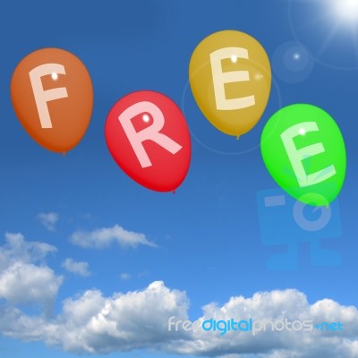 Free Word On Balloons Stock Image