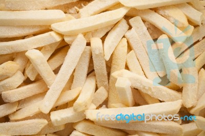 Freeze Fries French Close Up Flat Lay Stock Photo