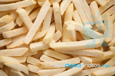 Freeze Fries French Close Up Flat Lay Stock Photo