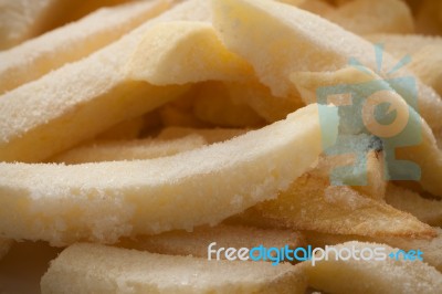 Freeze Fries French Close Up Flat Lay Stock Photo