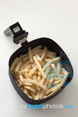 Freeze Fries French Close Up Flat Lay Stock Photo