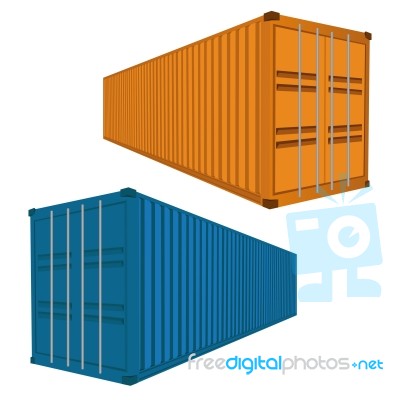 Freight Container Stock Image