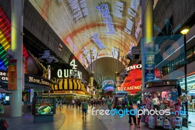 Fremont Light Experience In Las Vegas Stock Photo