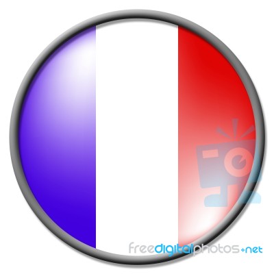 French Badge Shows National Flag And France Stock Image