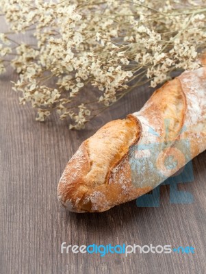 French Baquette Bread Stock Photo