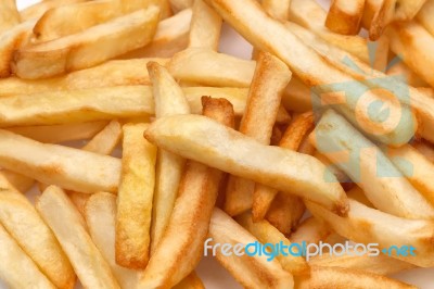 French Fries Closeup Stock Photo