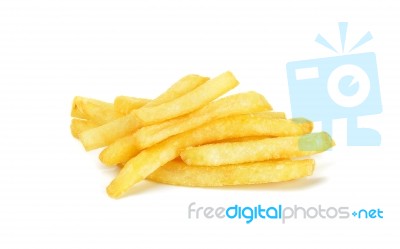 French Fries Isolated On The White Background Stock Photo