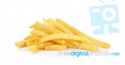 French Fries Isolated On The White Background Stock Photo