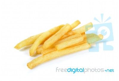 French Fries Isolated On The White Background Stock Photo