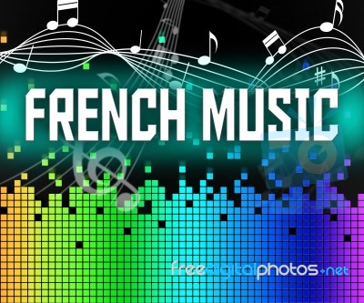 French Music Shows Sound Track And Acoustic Stock Image