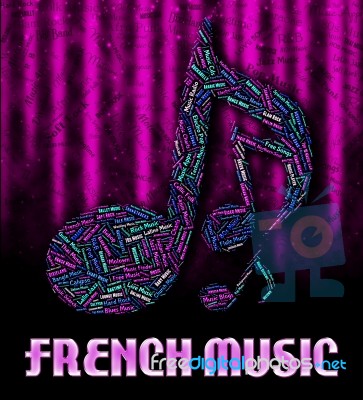 French Music Shows Sound Tracks And Acoustic Stock Image