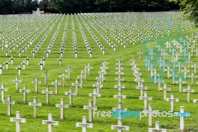 French National War Cemetery Near Neuville Saint-vaast Stock Photo