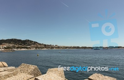 French Riviera In Antibes Stock Photo