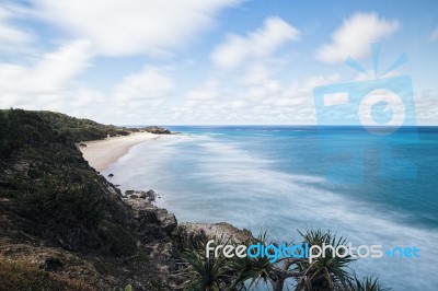 Frenchmans Beach On Stradbroke Island, Queensland Stock Photo