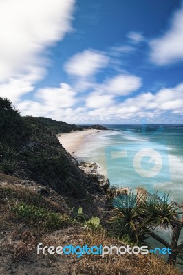 Frenchmans Beach On Stradbroke Island, Queensland Stock Photo