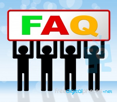 Frequently Asked Questions Means Answer Info And Asking Stock Image